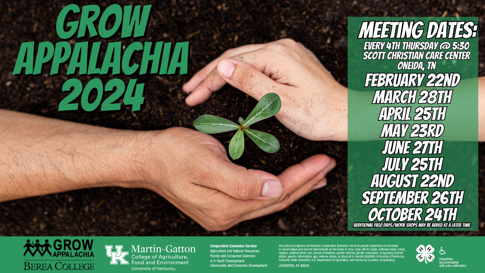 Grow Appalachia Meeting Dates