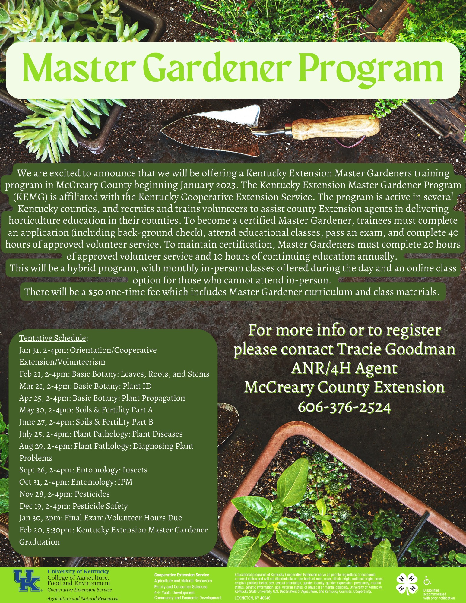 master gardeners class flier